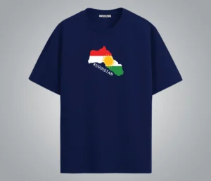 KURDISTAN MAP WITH FLAG