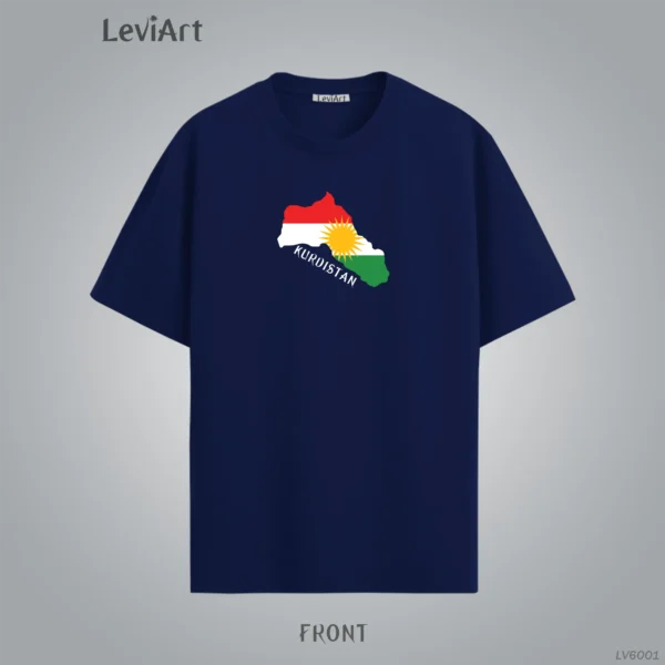 KURDISTAN MAP WITH FLAG