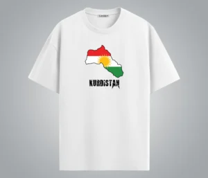 KURDISTAN MAP WITH FLAG
