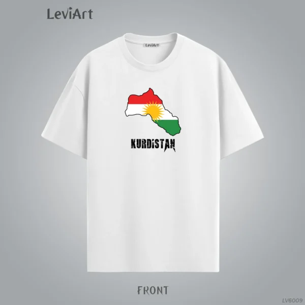 KURDISTAN MAP WITH FLAG